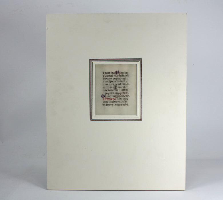 Medieval Illuminated Manuscript Leaf, 15th Century, Book of Hours