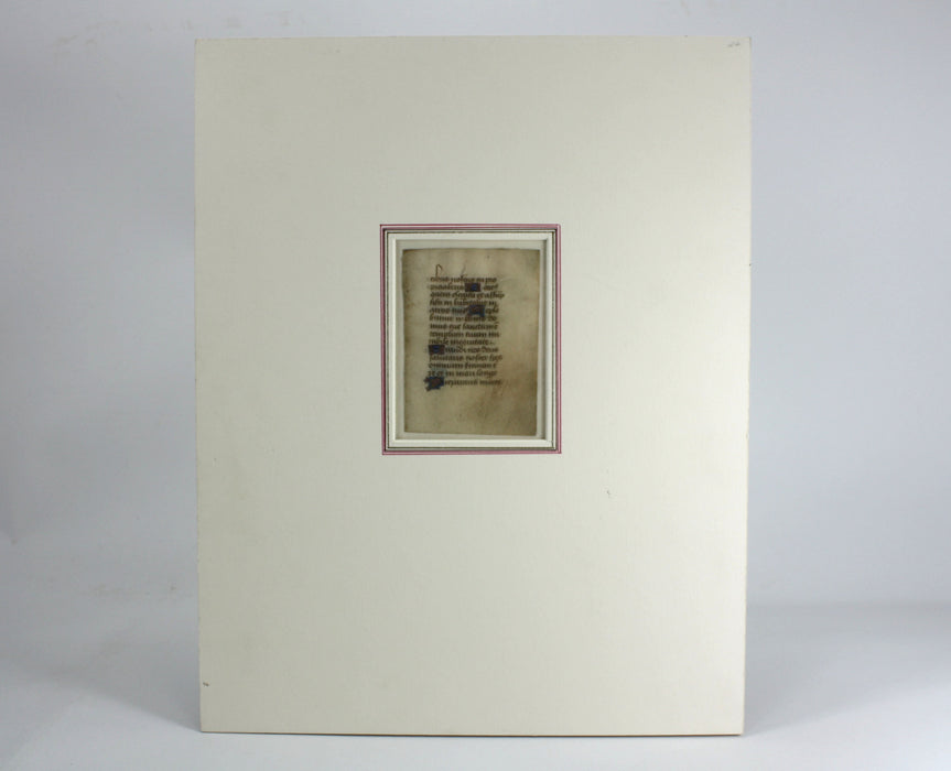 Medieval Illuminated Manuscript Leaf, 15th Century, French Breviary