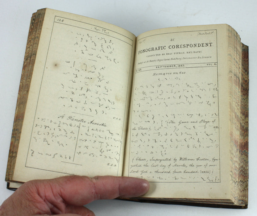 Fonografic Corespondent & Phonographic Reporter, 2 volumes, 1847-1855.