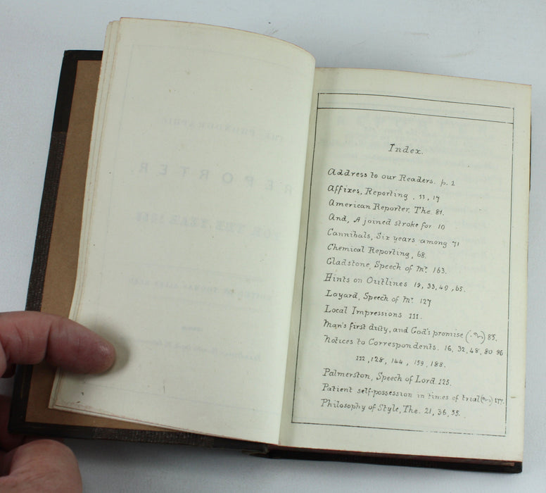 Fonografic Corespondent & Phonographic Reporter, 2 volumes, 1847-1855.