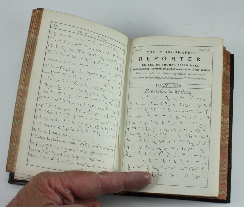 Fonografic Corespondent & Phonographic Reporter, 2 volumes, 1847-1855.