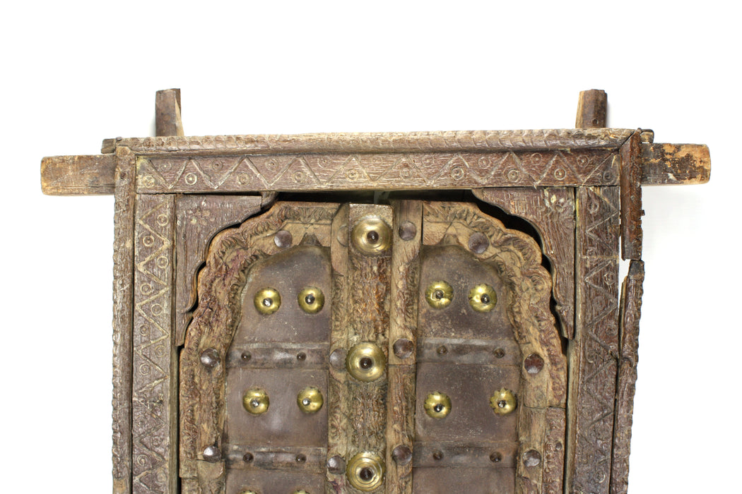 Indian Antique, Rajasthan, 19th Century, Wooden Shutters with Frame.