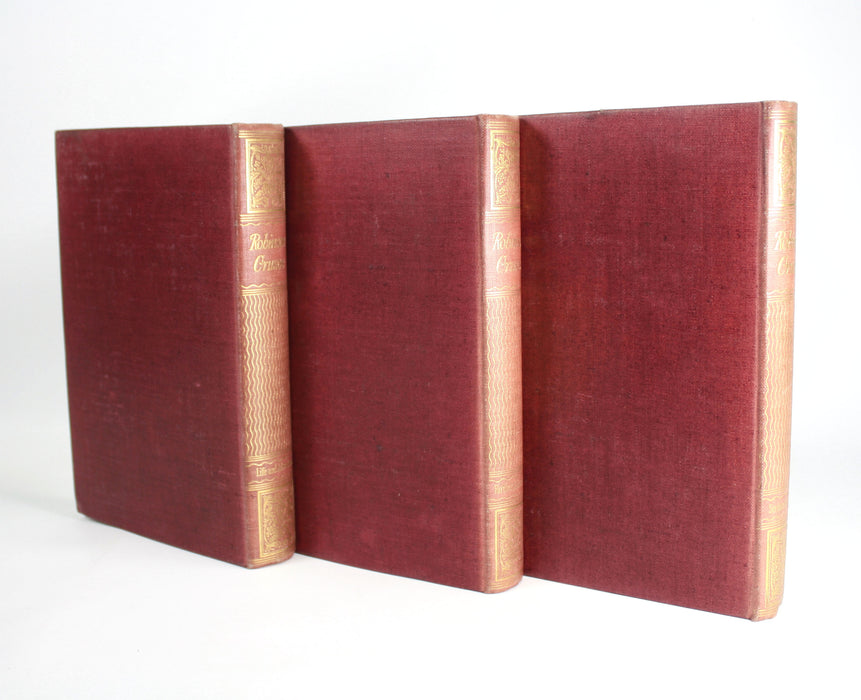 The Life and Strange Surprising Adventures of Robinson Crusoe, 3 Volume limited edition set, 1925