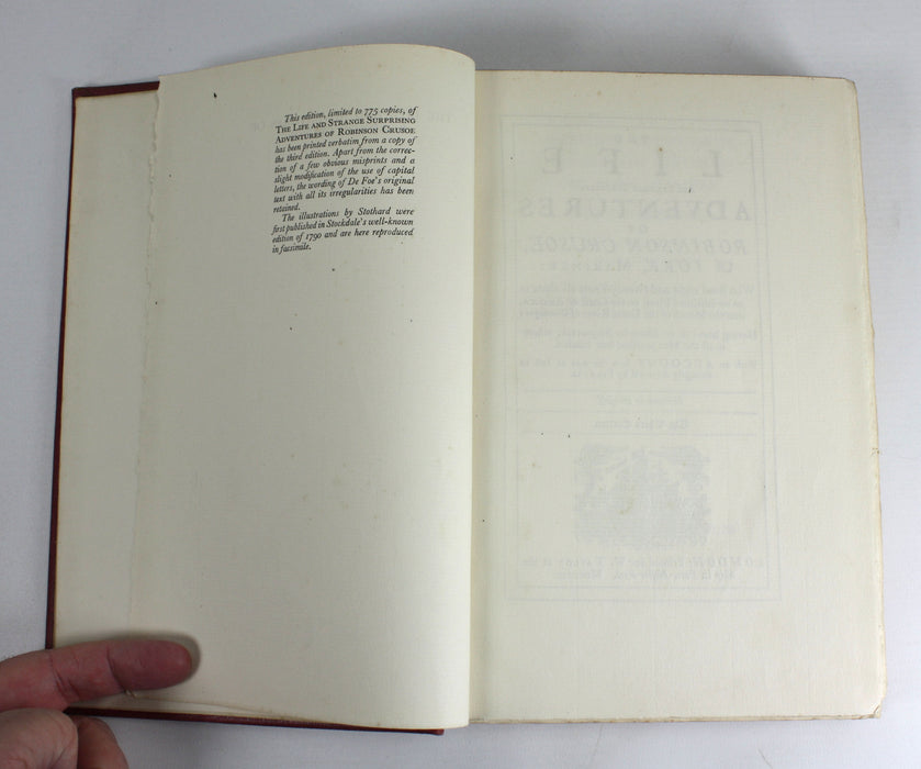 The Life and Strange Surprising Adventures of Robinson Crusoe, 3 Volume limited edition set, 1925