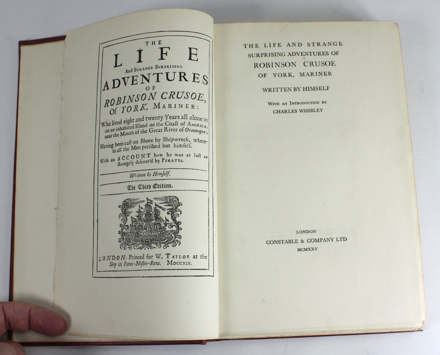 The Life and Strange Surprising Adventures of Robinson Crusoe, 3 Volume limited edition set, 1925