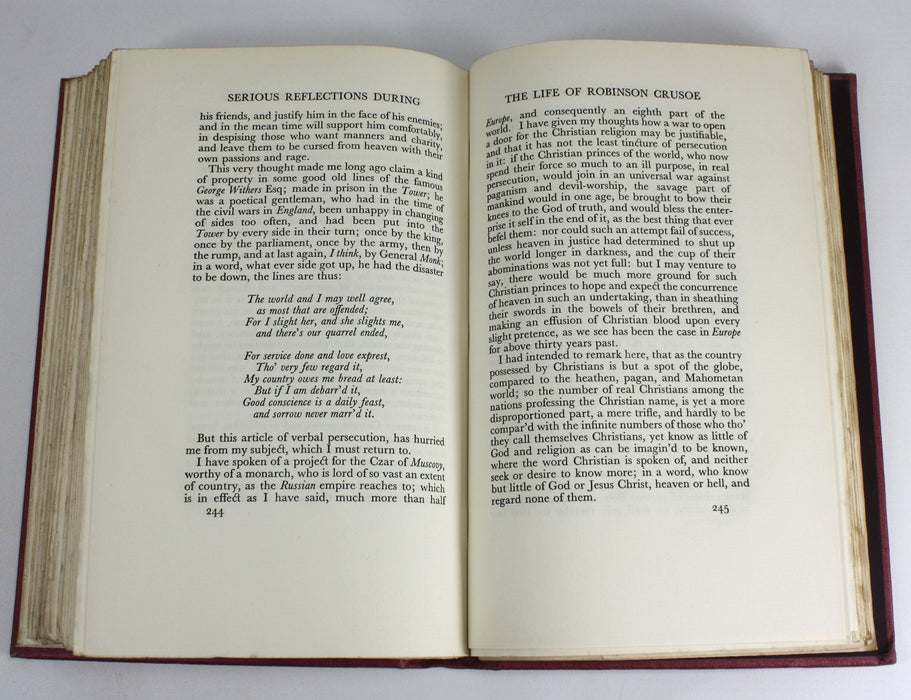 The Life and Strange Surprising Adventures of Robinson Crusoe, 3 Volume limited edition set, 1925
