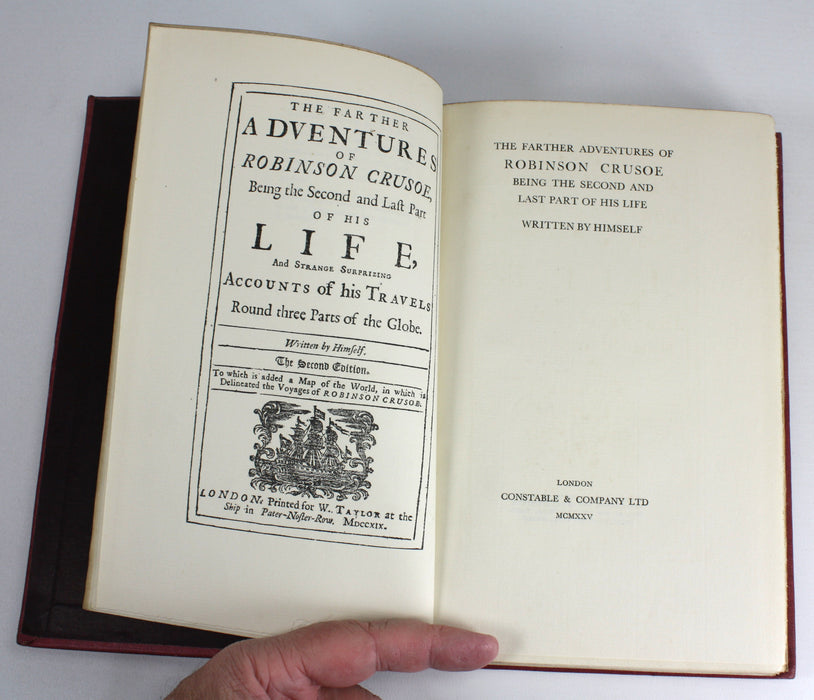 The Life and Strange Surprising Adventures of Robinson Crusoe, 3 Volume limited edition set, 1925