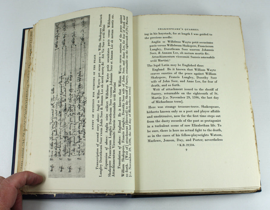 Shakespeare versus Shallow by Leslie Hotson, 1931, Nonesuch Press
