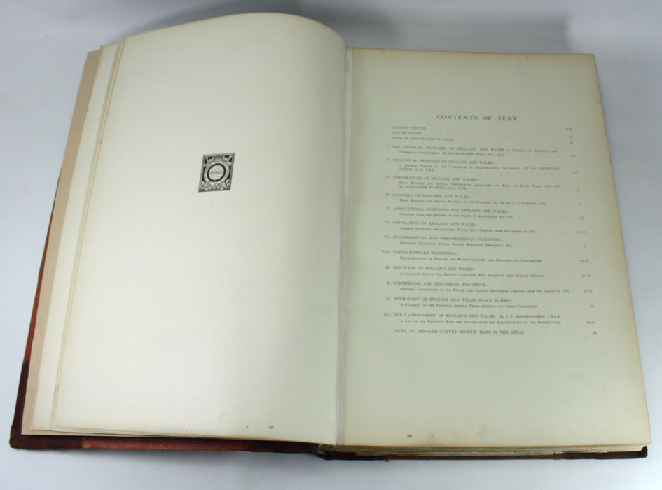 The Survey Atlas of England & Wales, Bartholomew 1903