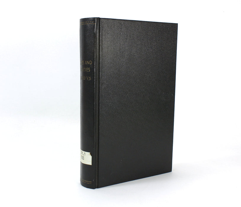 Texts and Studies; Contributions to Biblical and Patristic Literature; Aristides, Euthalius, Clement; 1893-1899