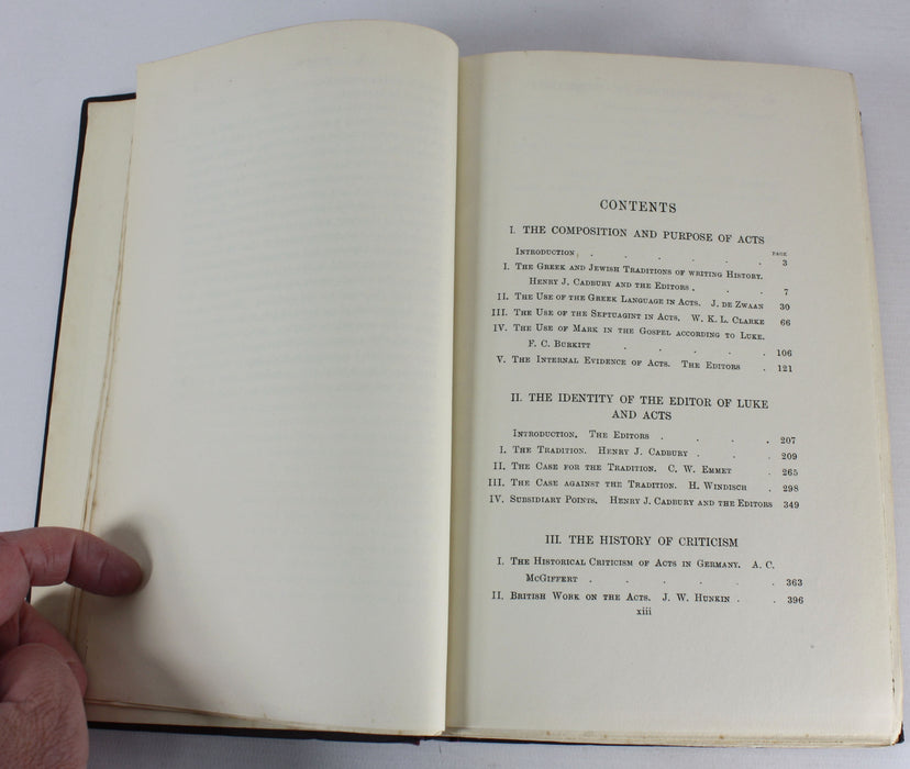 The Beginnings of Christianity; Part I; The Acts of the Apostles, F. Jackson and K. Lake, 4 volume set, 1920-1933