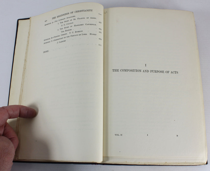 The Beginnings of Christianity; Part I; The Acts of the Apostles, F. Jackson and K. Lake, 4 volume set, 1920-1933