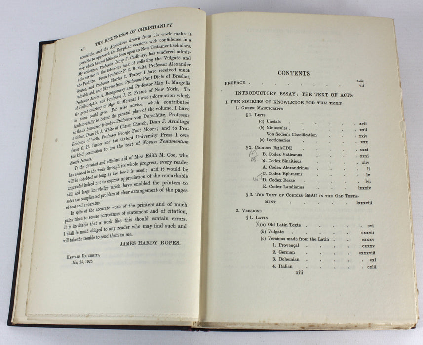 The Beginnings of Christianity; Part I; The Acts of the Apostles, F. Jackson and K. Lake, 4 volume set, 1920-1933