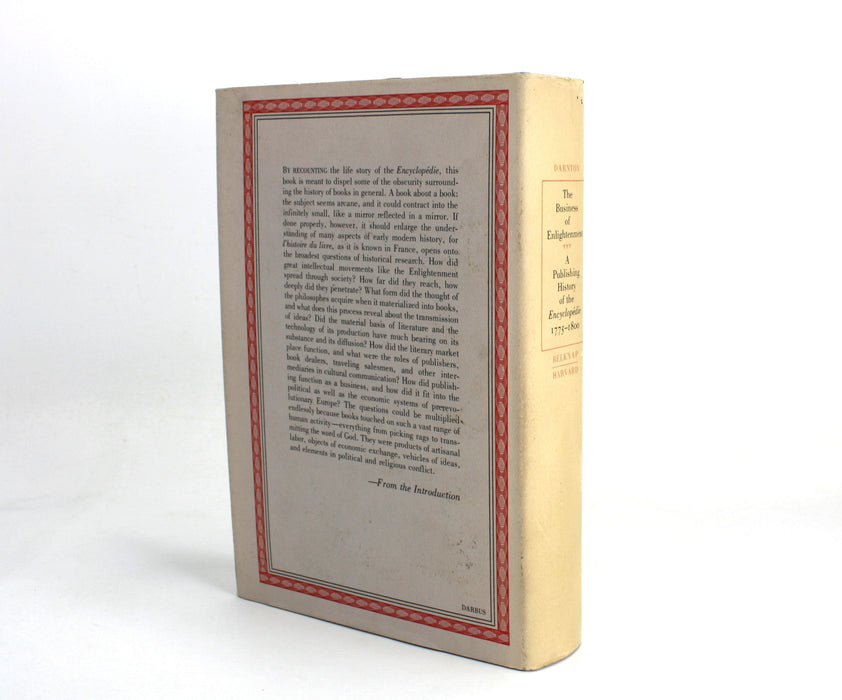 The Business of Enlightenment; A Publishing History of the Encyclopedie 1775-1800, Robert Darnton.