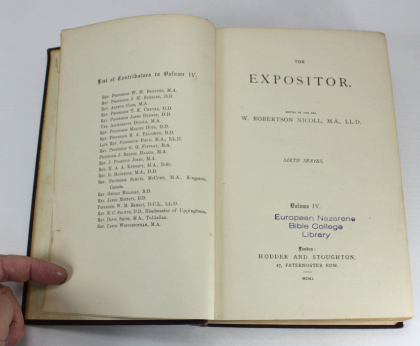 Theology Bundle: The Expositor Sixth Series book collection, 1901-1902.