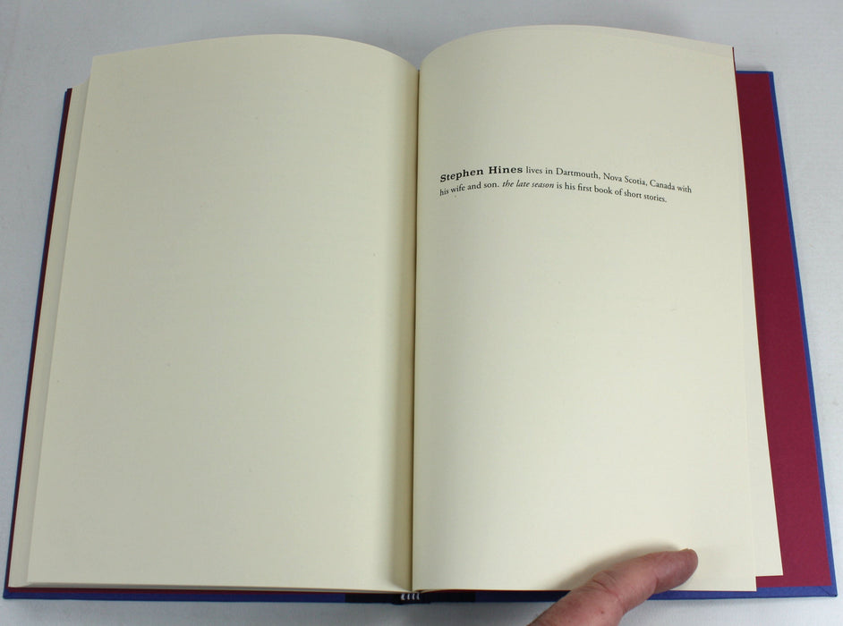 The Late Season by Stephen Hines, Tangerine Press 2017, signed, limited, lettered edition. Private Press