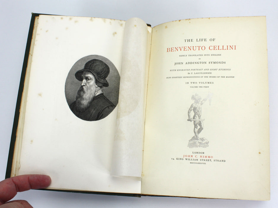 The Life of Benvenuto Cellini, John Addington Symonds, 1888 limited edition.