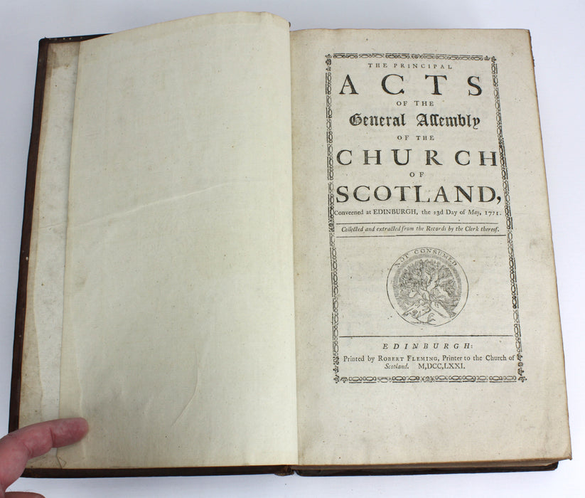 The Principal Acts of the General Assembly of the Church of Scotland, 1750-1792. 2 Vols.