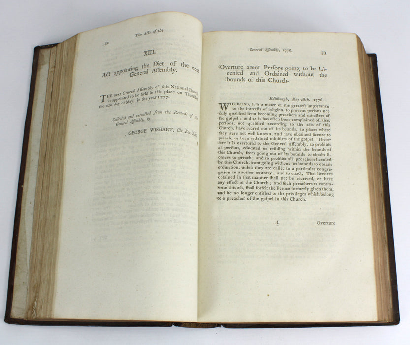 The Principal Acts of the General Assembly of the Church of Scotland, 1750-1792. 2 Vols.