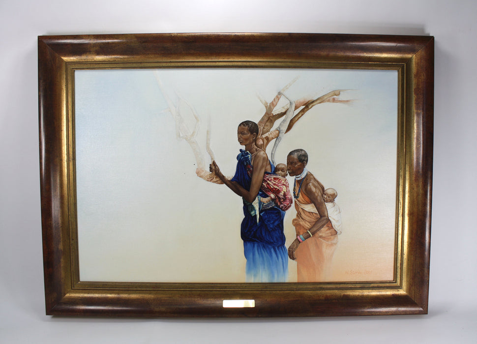 The Sisterhood, Original oil on Canvas painting by Neville Storer, 2001. 91cm x 66cm