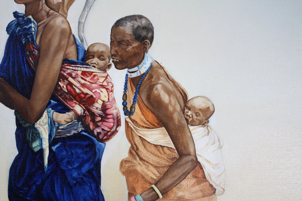The Sisterhood, Original oil on Canvas painting by Neville Storer, 2001. 91cm x 66cm