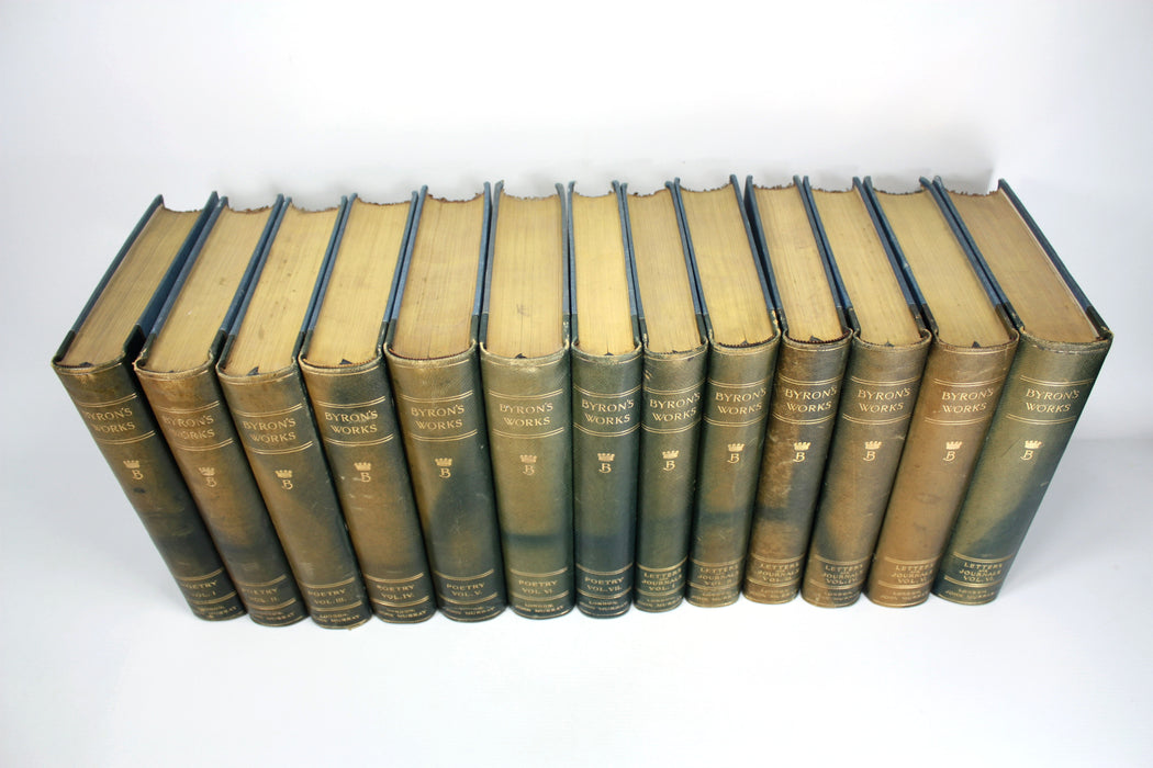 The Works of Lord Byron, 13 Volumes Complete, John Murray 1898-1901, Limited Edition.