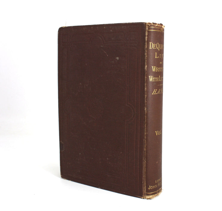 Thomas De Quincey; His Life and Writings, by H A Page, 1877