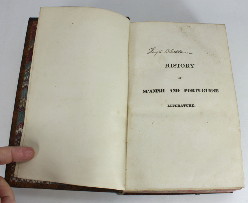 History of Spanish and Portuguese Literature by Frederick Bouterwek, trans. Thomasina Ross, 1823 first edition.