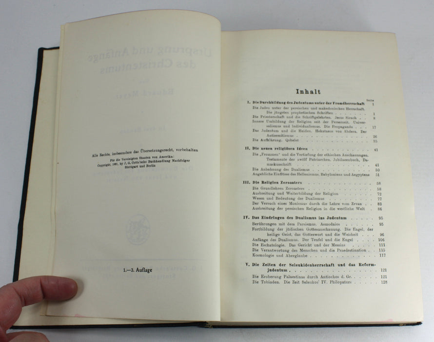 Ursprung und Anfänge des Christentums by Eduard Meyer, 3 Volumes complete, 1921-1923