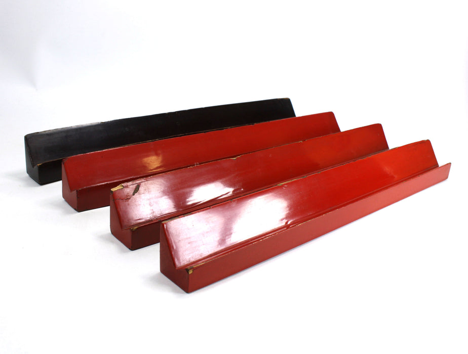 Vintage Chinese Mahjong Gaming Tile Holder Set - also Scrabble, Dominoes. Set D. Tile Rack.