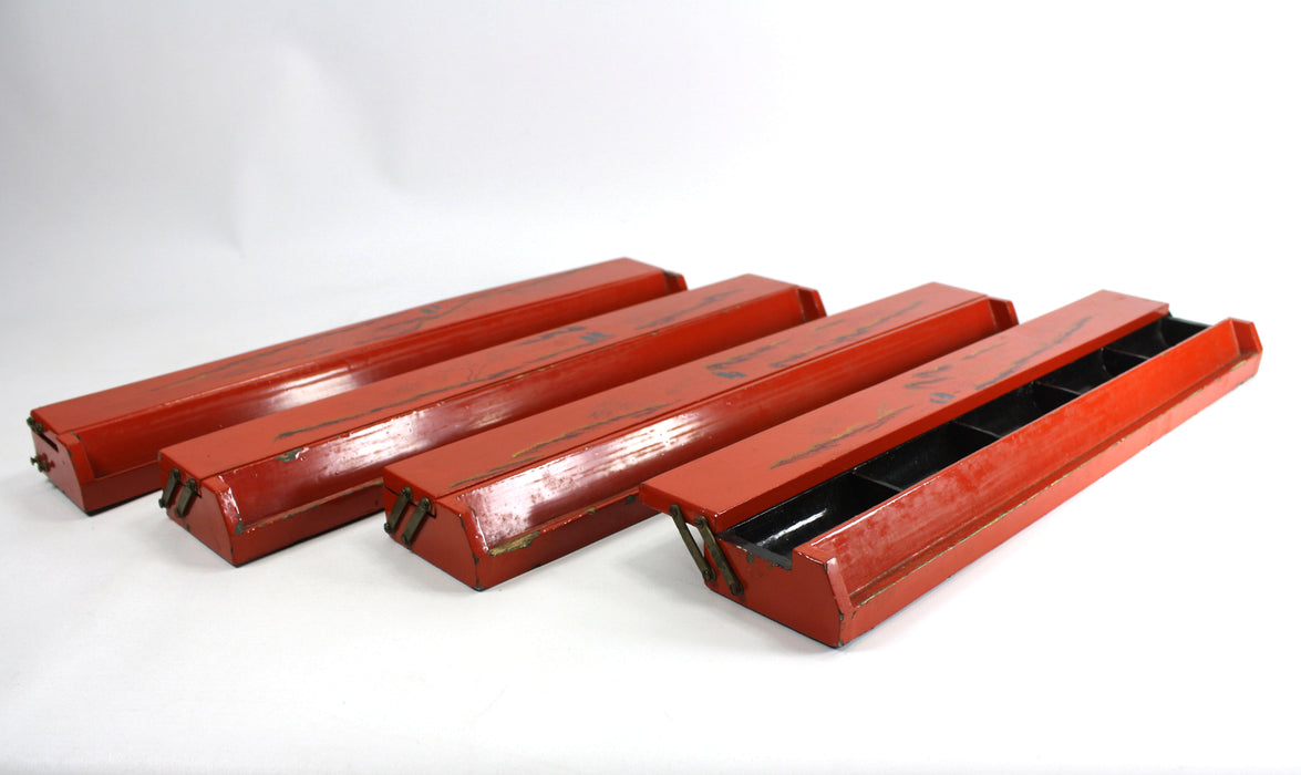 Vintage Chinese Mahjong Gaming Tile Holder Set - also Scrabble, Dominoes. Set B. Tile Rack.