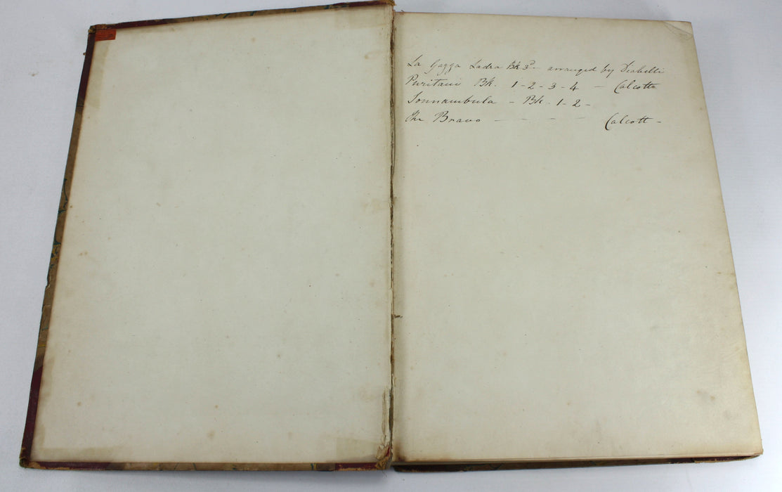 Original 19th Century Sheet Music Book, pre-Victorian era. Book M6.