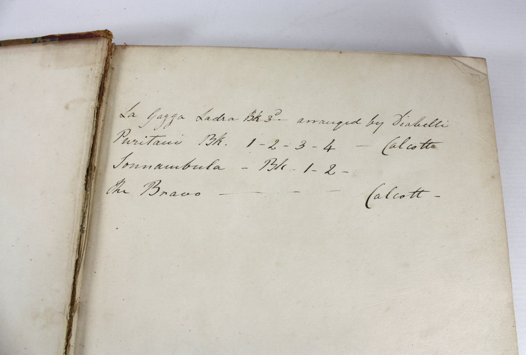 Original 19th Century Sheet Music Book, pre-Victorian era. Book M6.
