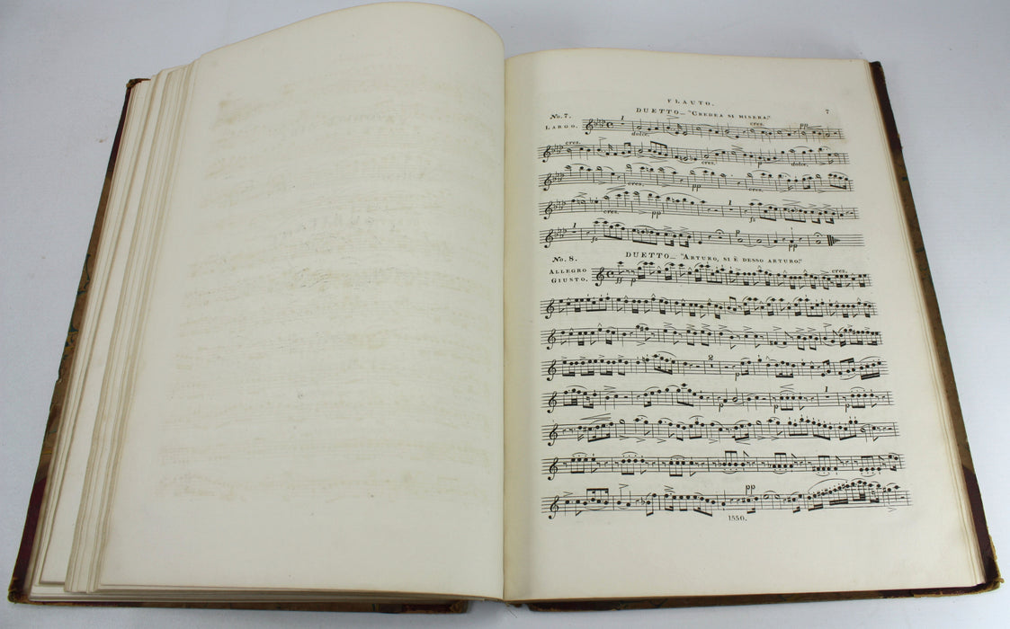 Original 19th Century Sheet Music Book, pre-Victorian era. Book M6.