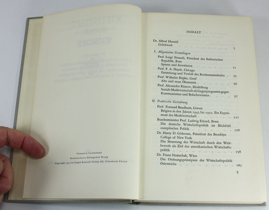 Wirtschaft ohne Wunder, 1953, first edition.
