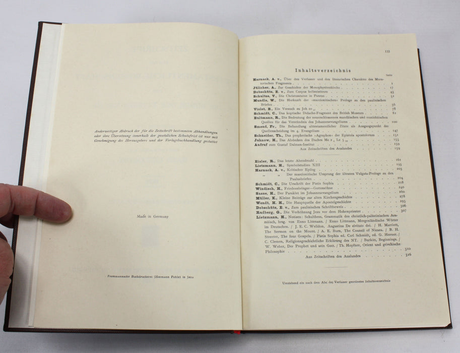 Theology Bundle: Zeitschrift fur die Neutestamentliche Wissenschaft, 1925-1981, 16 Volume book collection