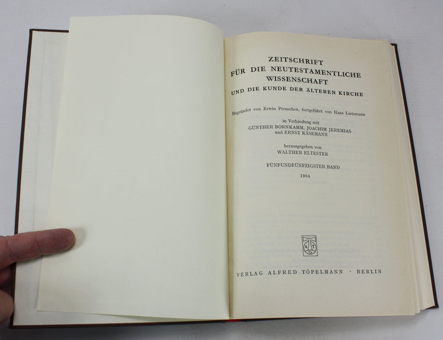 Theology Bundle: Zeitschrift fur die Neutestamentliche Wissenschaft, 1925-1981, 16 Volume book collection