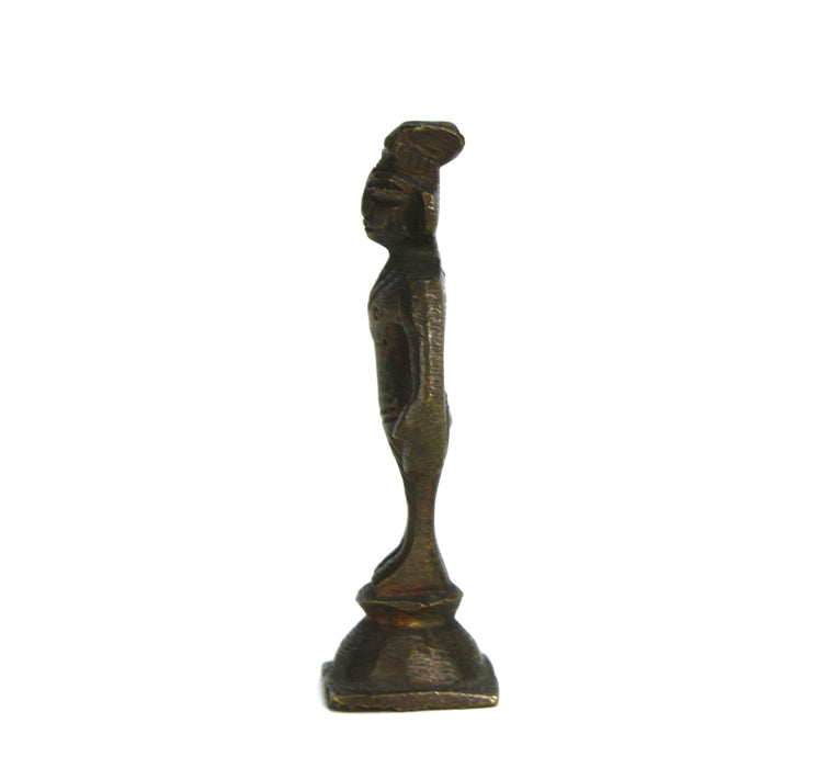 Antique bronze statue of a male figure, India, 6.2cm high