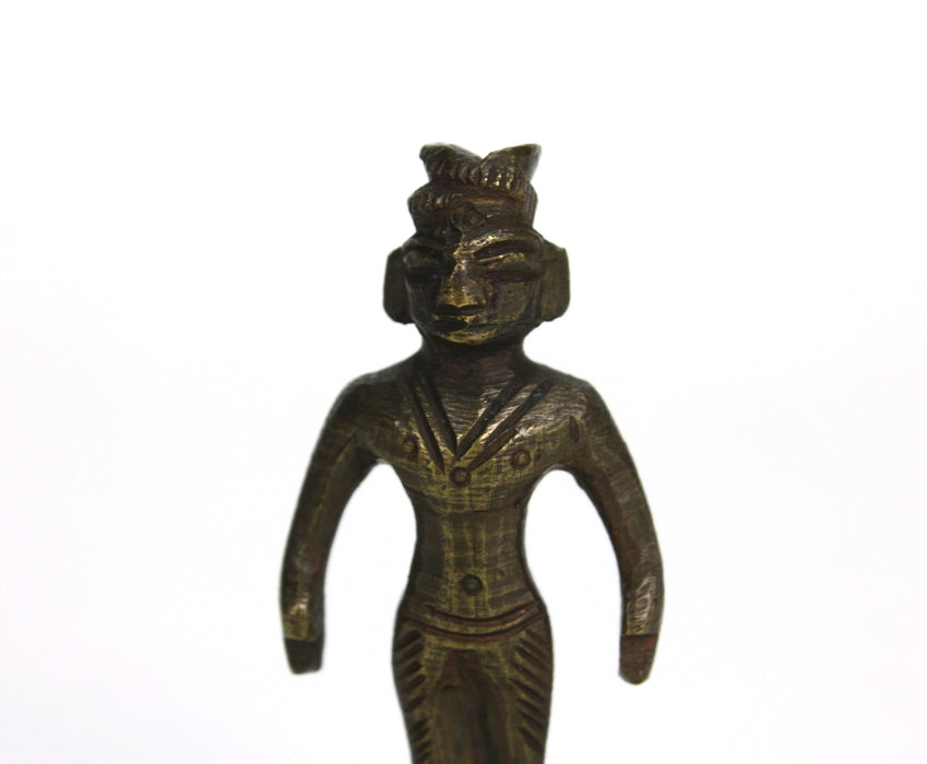 Antique bronze statue of a male figure, India, 6.2cm high