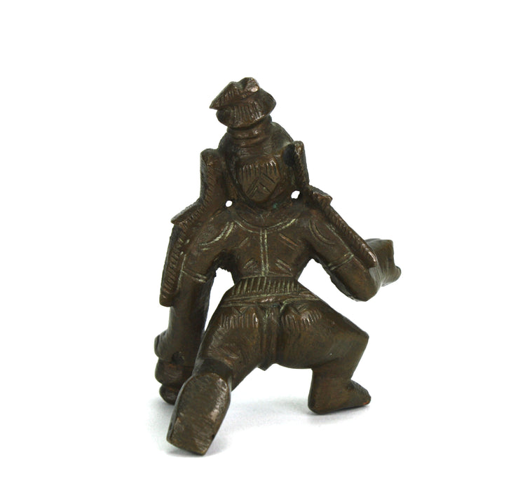 Antique bronze statue of Bala Krishna, India, 7.5cm high