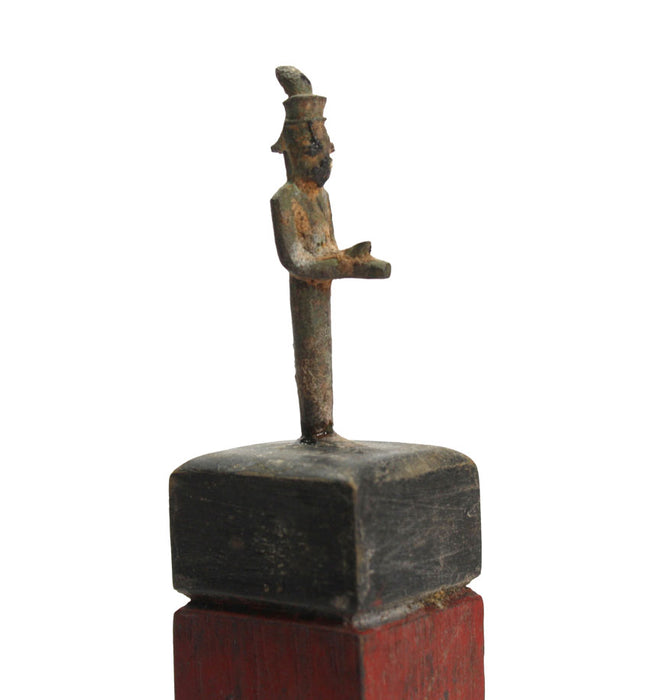 A Collection of 4 x Antique Burmese bronze figure making offerings, 18th-19th Century