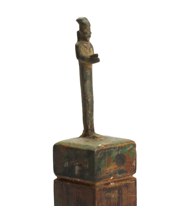 A Collection of 4 x Antique Burmese bronze figure making offerings, 18th-19th Century