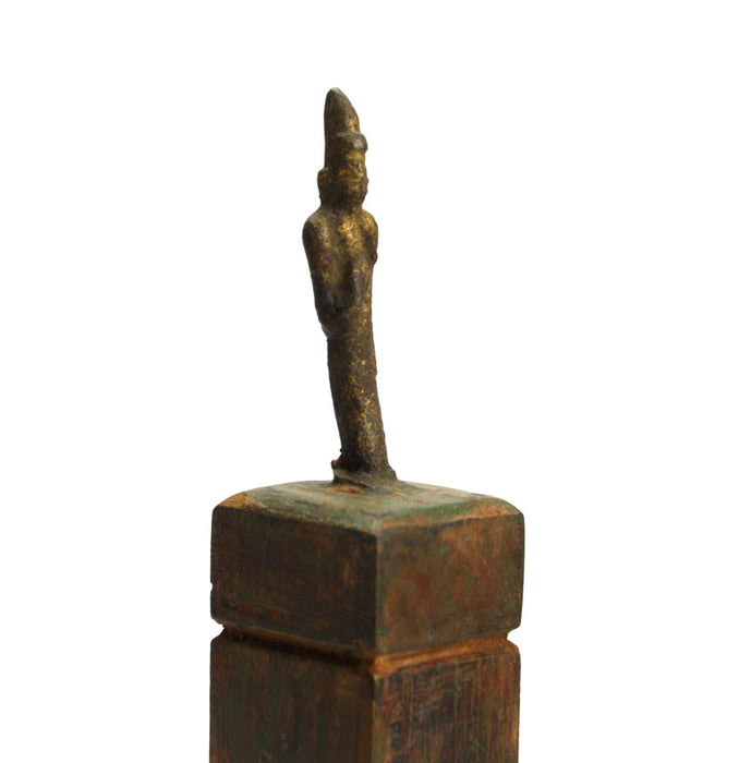 A Collection of 4 x Antique Burmese bronze figure making offerings, 18th-19th Century