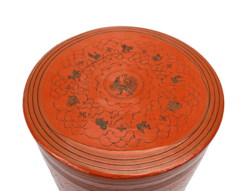 Antique Burmese betel box, Kun-it, 18cm high, 20.5cm diameter, circa 1930