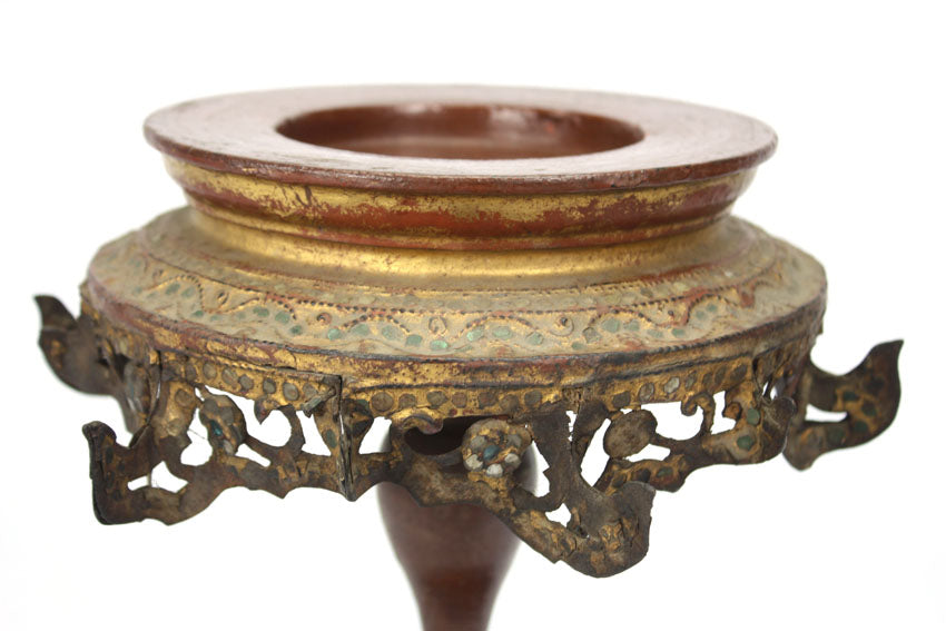 Burmese Kalat lacquerware pedestal, late 19th Century.