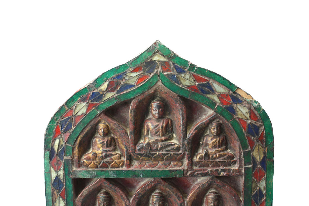 Large Burmese Votive Panel, Shan States, 112cm