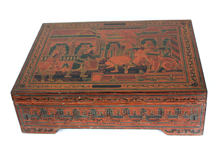 Burmese lacquerware Yun storage chest, Thitta