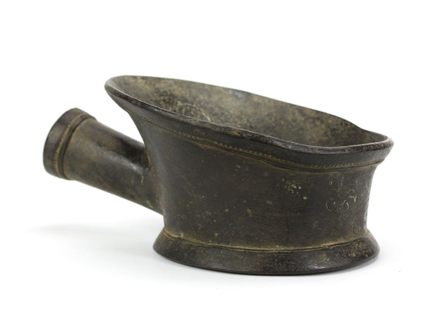 Antique Burmese Bronze Silk Iron, 19th Century