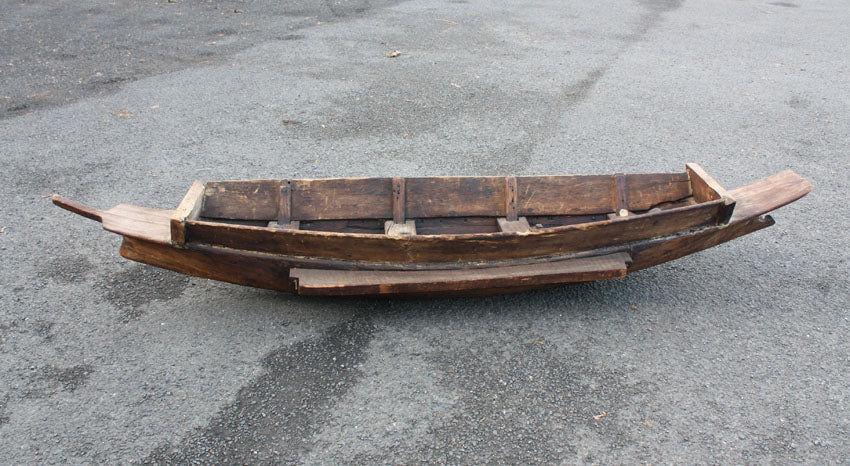 Authentic Full Size Antique Burmese Wooden Boat