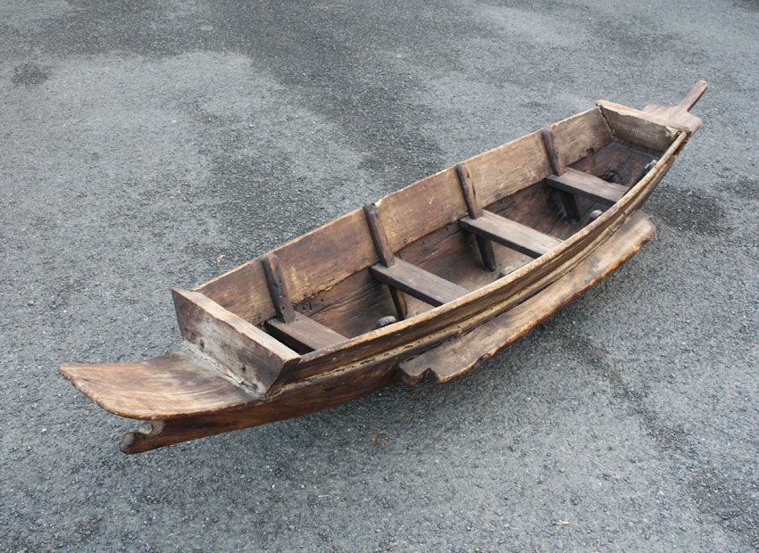 Authentic Full Size Antique Burmese Wooden Boat